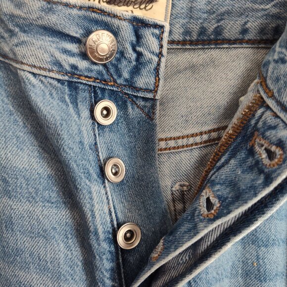 Ladies SZ 28 Madewell Blue Curvy Dean Straight-Leg Jean - Picture 3 of 6